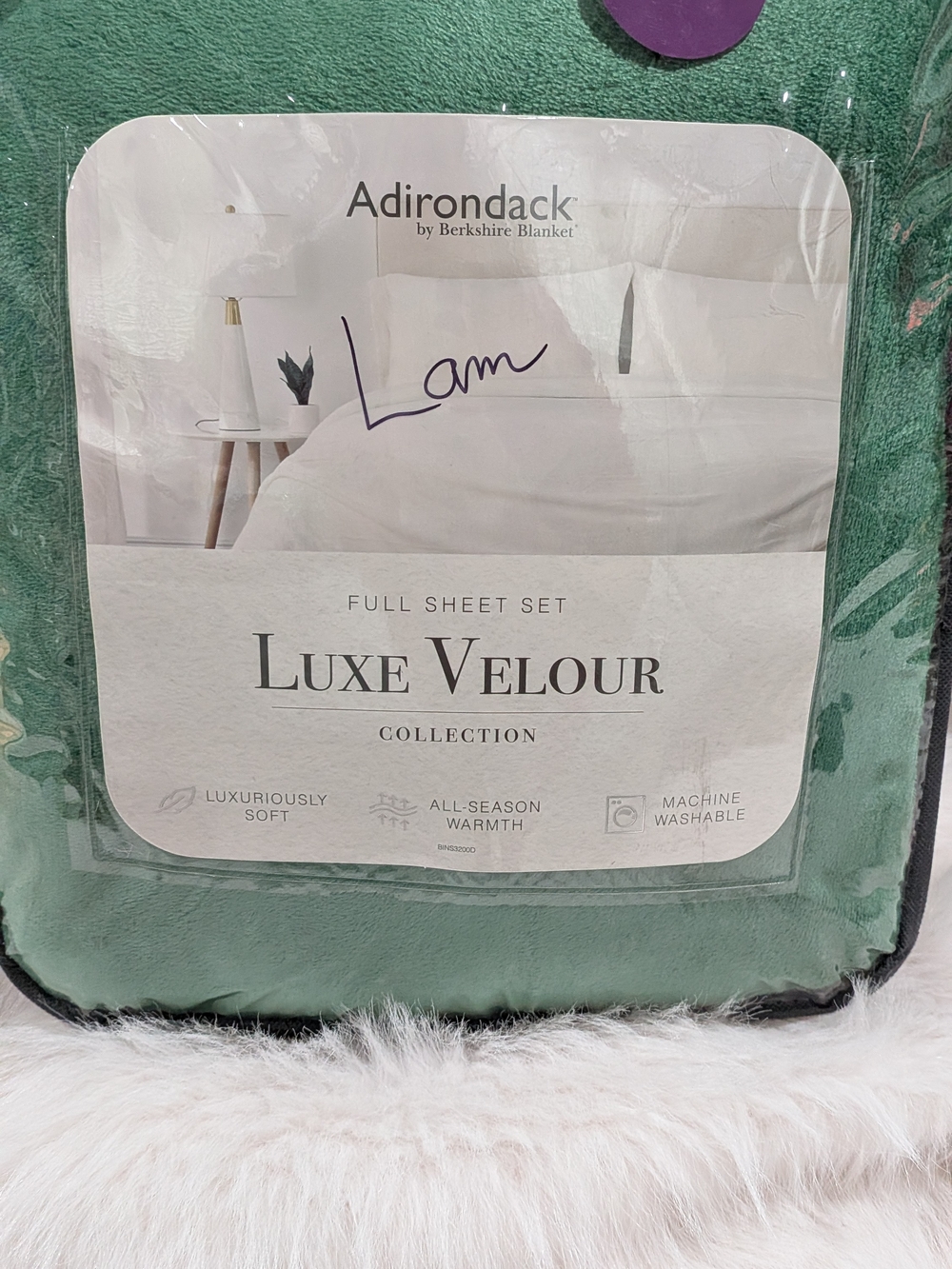 Adirondack Luxe Velour Full Sheet Set - Emerald Green